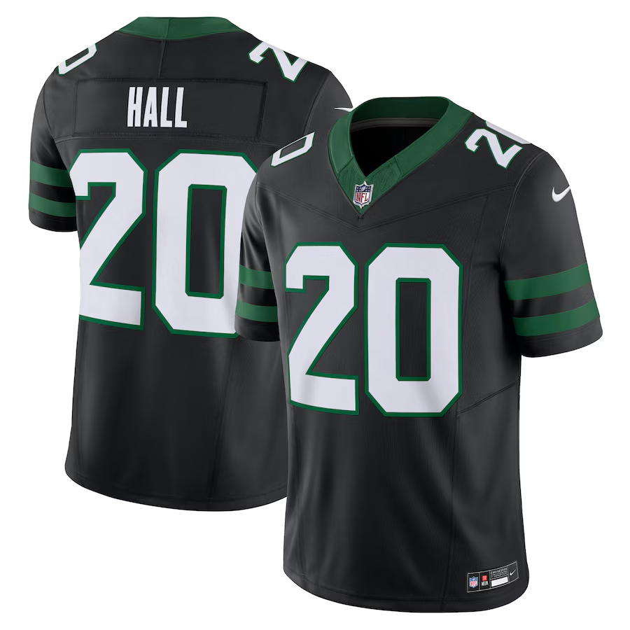 Men's New York Jets Customized Black F.U.S.E. Throwback Vapor Untouchable Limited Stitched Jersey Men's New York Jets Customized Black F.U.S.E. Throwback Vapor Untouchable Limited Stitched Jersey